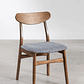 Silla de comedor en tela y madera Cloda pack 4 - Miniatura 8