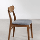 Silla de comedor en tela y madera Cloda pack 4 - Miniatura 11