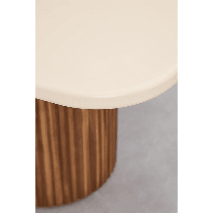 Mesa de Jardín Rectangular Sirvon 230 x 110 cm – Cemento y Madera de Acacia 5