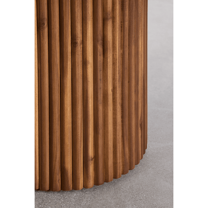 Mesa de Jardín Rectangular Sirvon 270 x 110 cm – Cemento y Madera de Acacia 6