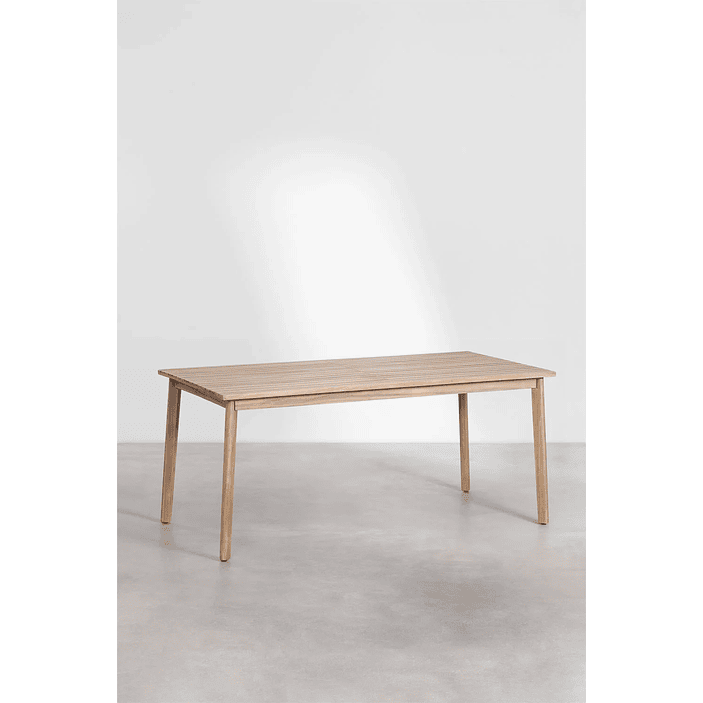 Mesa de jardín rectangular en madera de acacia Kaela 220 x 100 cm 2