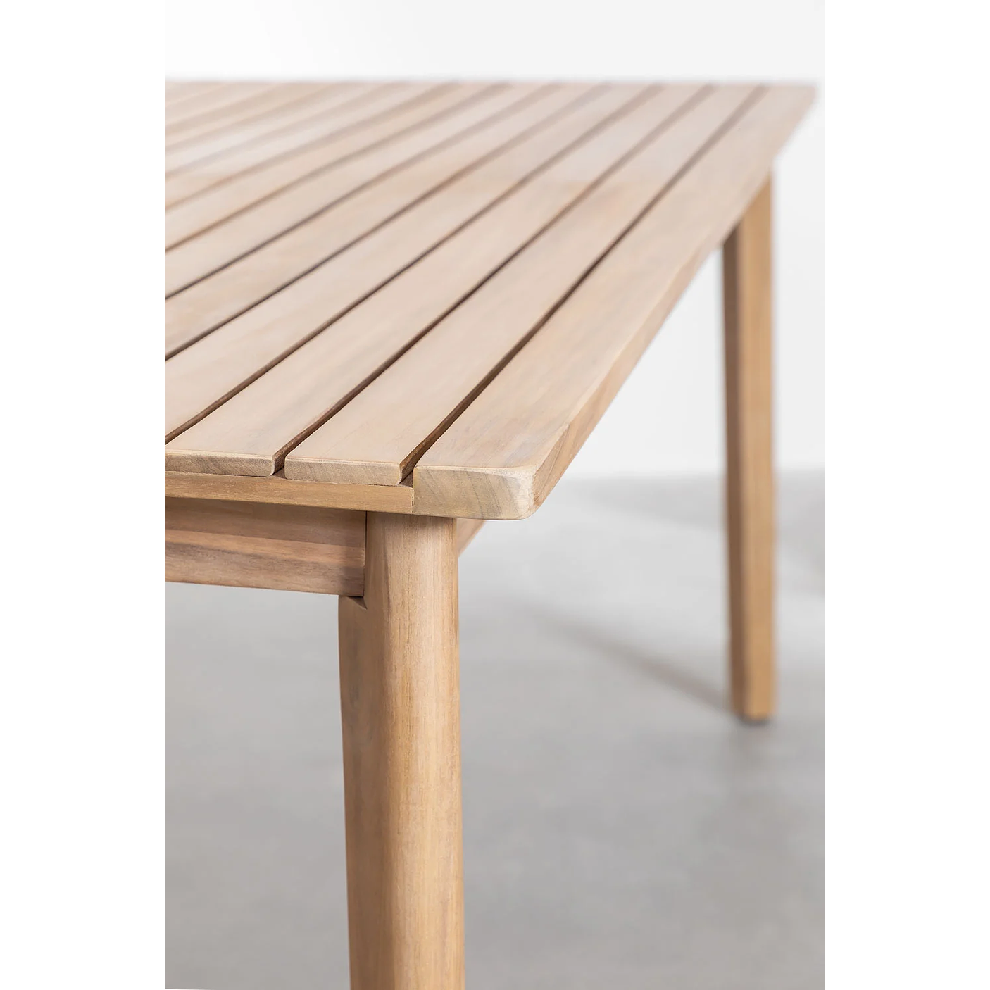 Mesa de jardín rectangular en madera de acacia Kaela 220 x 100 cm 4
