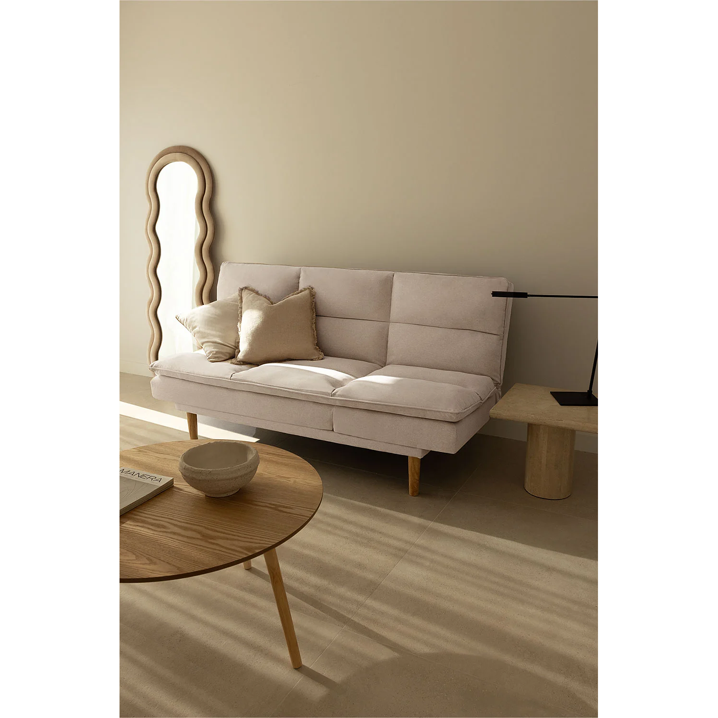 Sofá reclinable de 2 plazas en tela Veka 170 cm 1