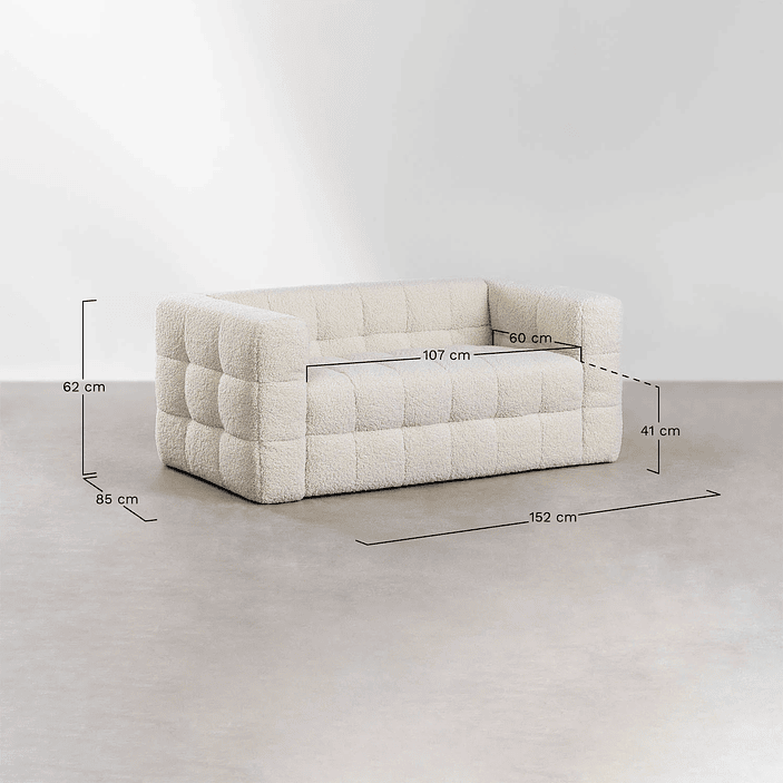 Sofá en borreguito Harriet 153 cm 9