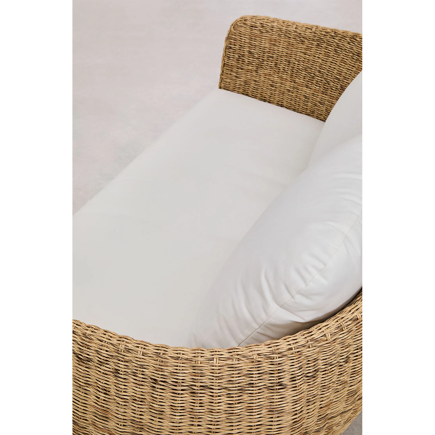 Sofá de 2 plazas en madera de acacia y ratán sintético Leilan 137.5 cm 4