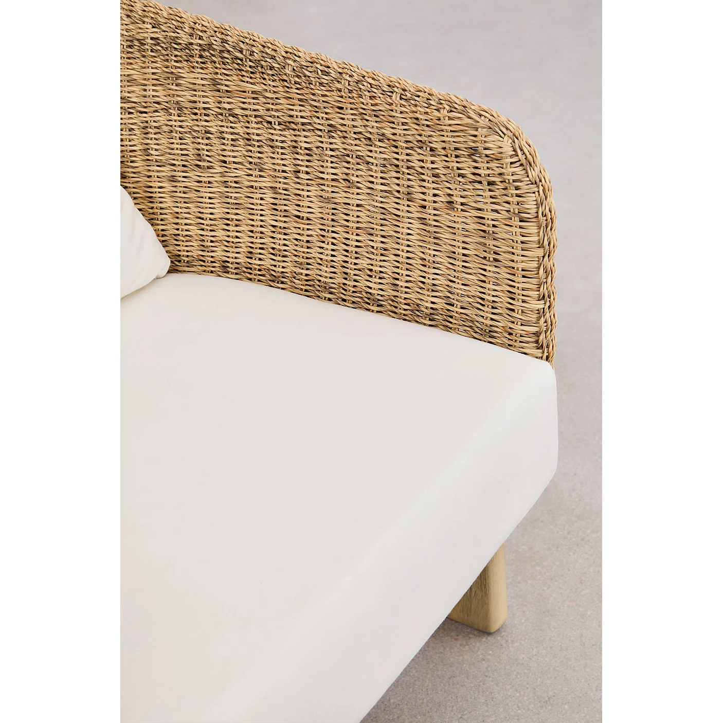 Sofá de 2 plazas en madera de acacia y ratán sintético Leilan 137.5 cm 6