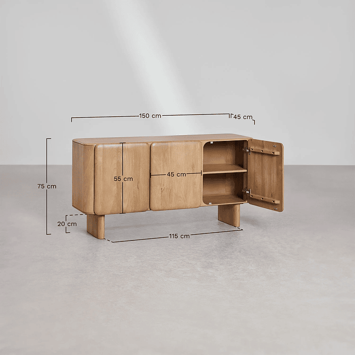 Aparador 150x75 cm en Madera de Mango Miller 3