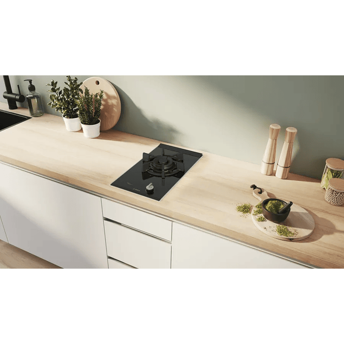 Serie 8 Placa dominó 30 cm Cristal vitrocerámico, Negro 3