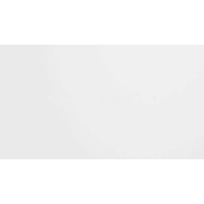 Serie 6 Campana decorativa de pared 80 cm Cristal blanco 2