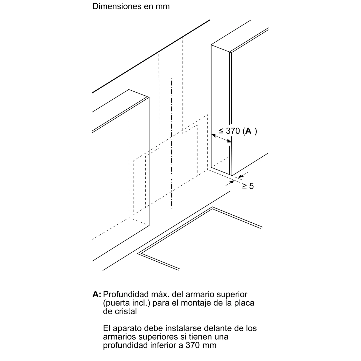 Serie 6 Campana decorativa de pared 80 cm Cristal blanco 12