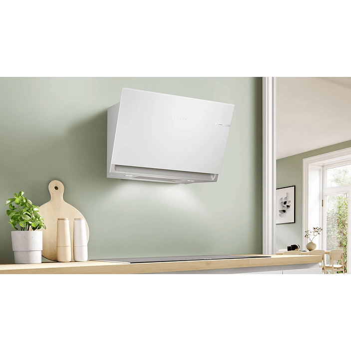 Serie 6 Campana decorativa de pared 80 cm Cristal blanco 6