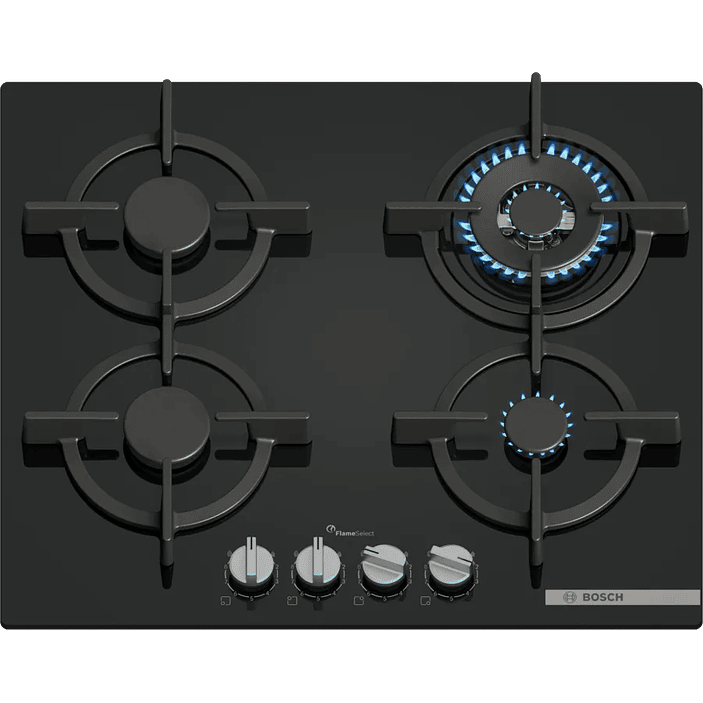 Serie 6 Placa de gas 60 cm Vidrio templado, Negro 1