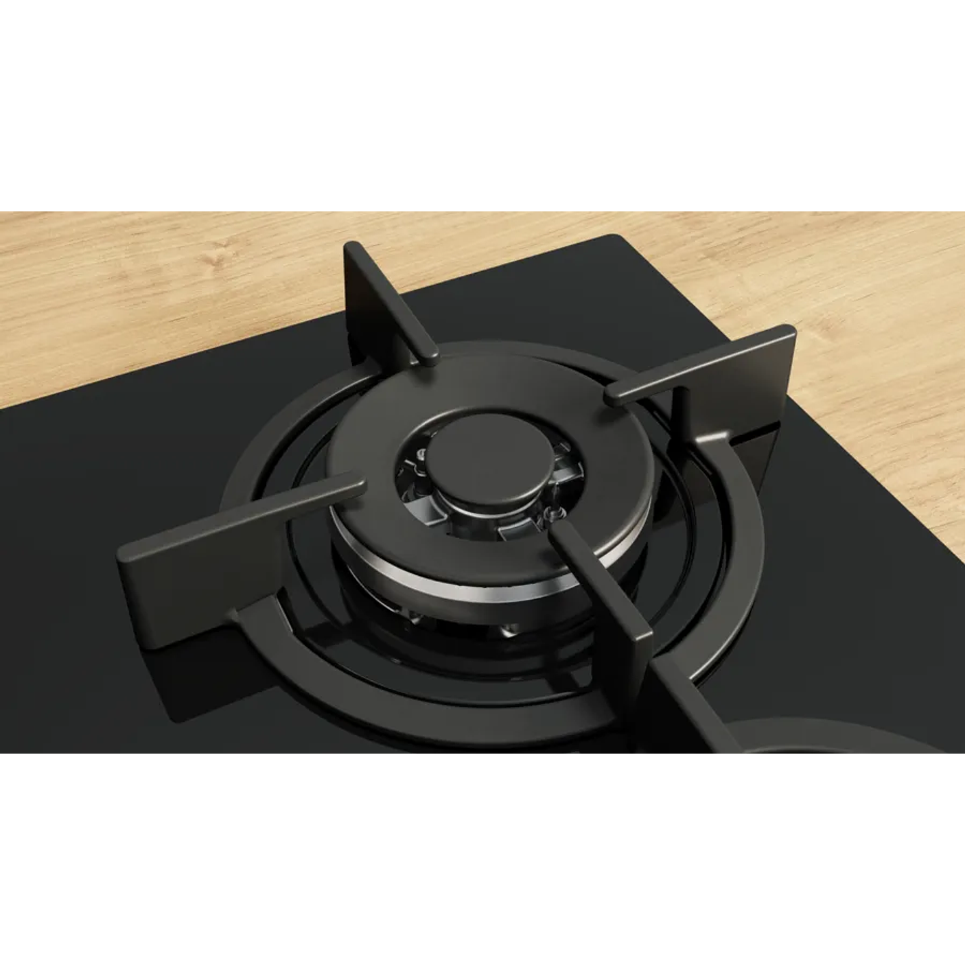 Serie 6 Placa de gas 60 cm Vidrio templado, Negro 6