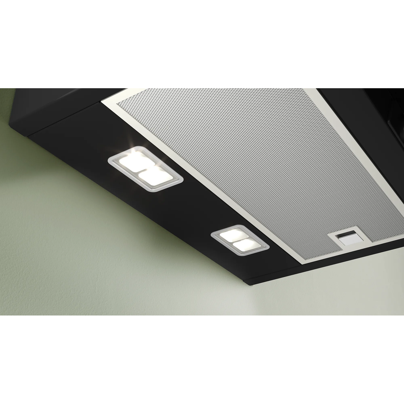 Serie 4 Campana decorativa de pared 80 cm Cristal negro 8