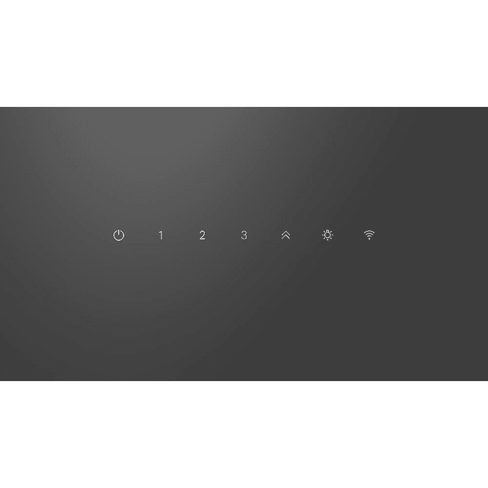 Serie 4 Campana decorativa de pared 80 cm Cristal negro 10