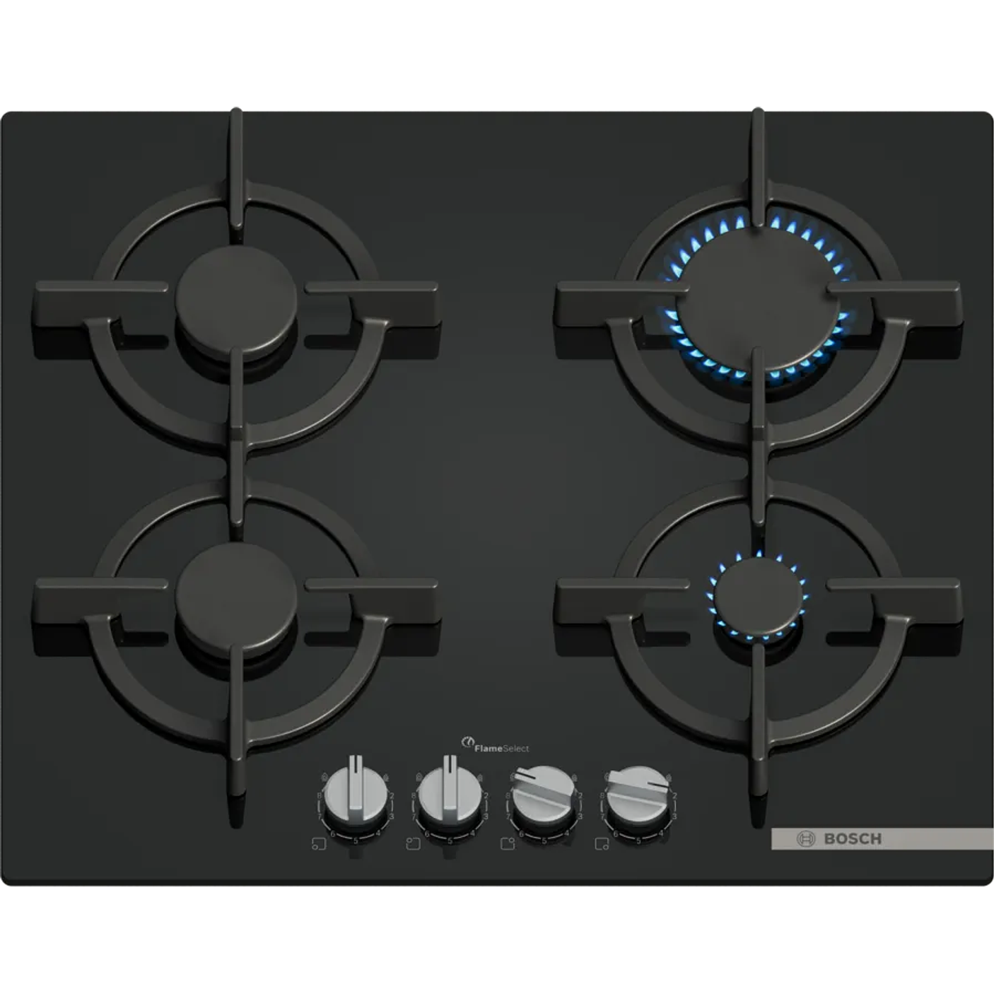 Serie 6 Placa de gas 60 cm Vidrio templado, Negro 1