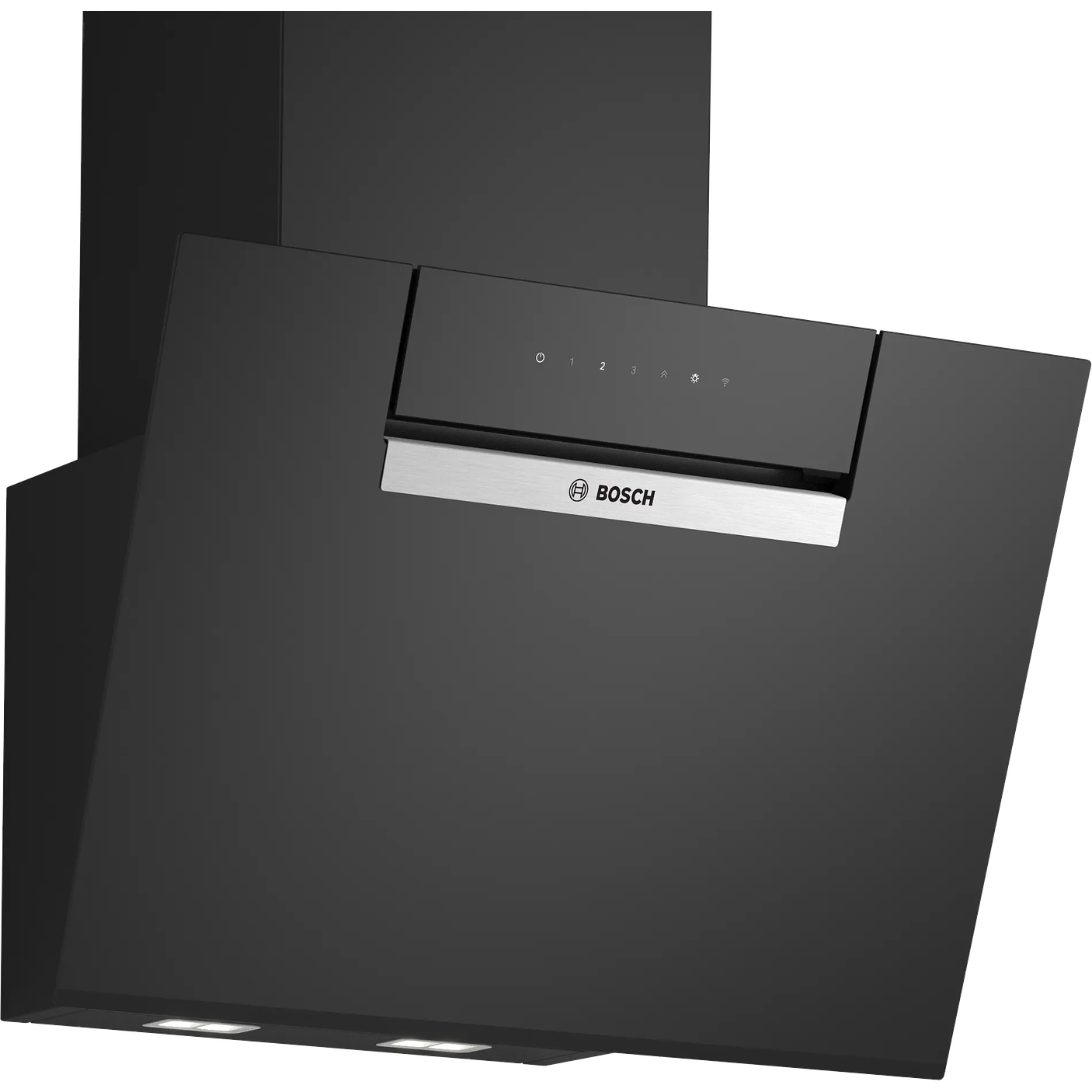 Serie 4 Campana decorativa de pared 60 cm Cristal negro 1