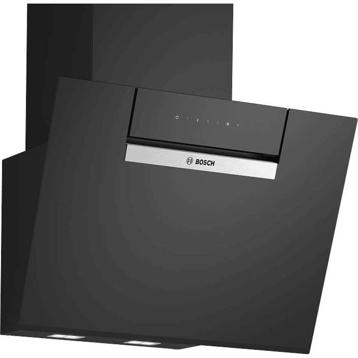 Serie 4 Campana decorativa de pared 60 cm Cristal negro 1