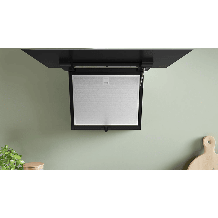 Serie 4 Campana decorativa de pared 60 cm Cristal negro 6