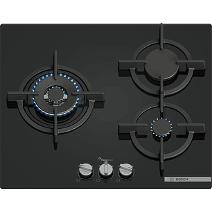 Serie 6 Placa de gas 60 cm Vidrio templado, Negro