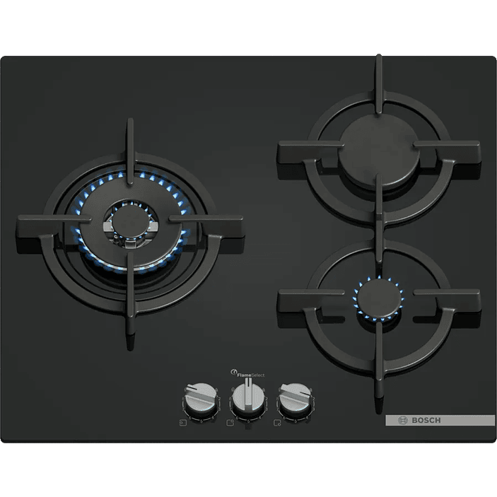 Serie 6 Placa de gas 60 cm Vidrio templado, Negro 1