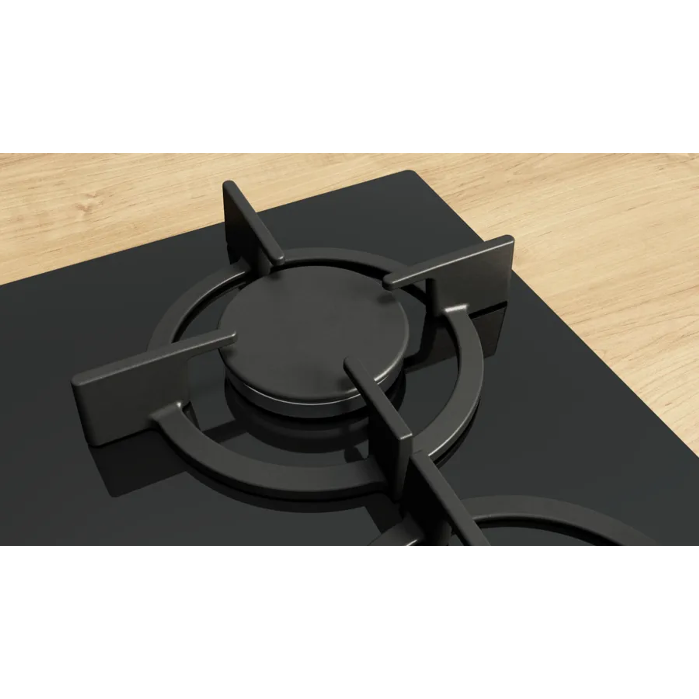 Serie 6 Placa de gas 60 cm Vidrio templado, Negro 2