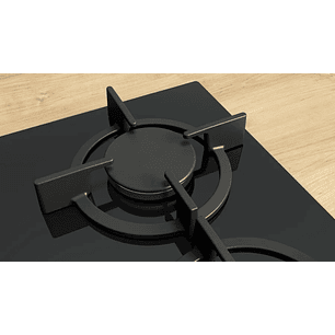Serie 6 Placa de gas 60 cm Vidrio templado, Negro