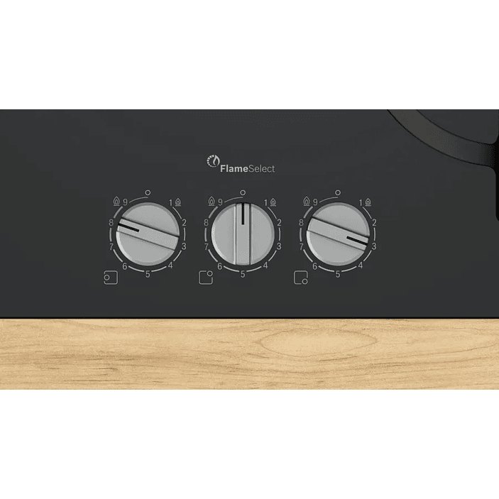 Serie 6 Placa de gas 60 cm Vidrio templado, Negro 3