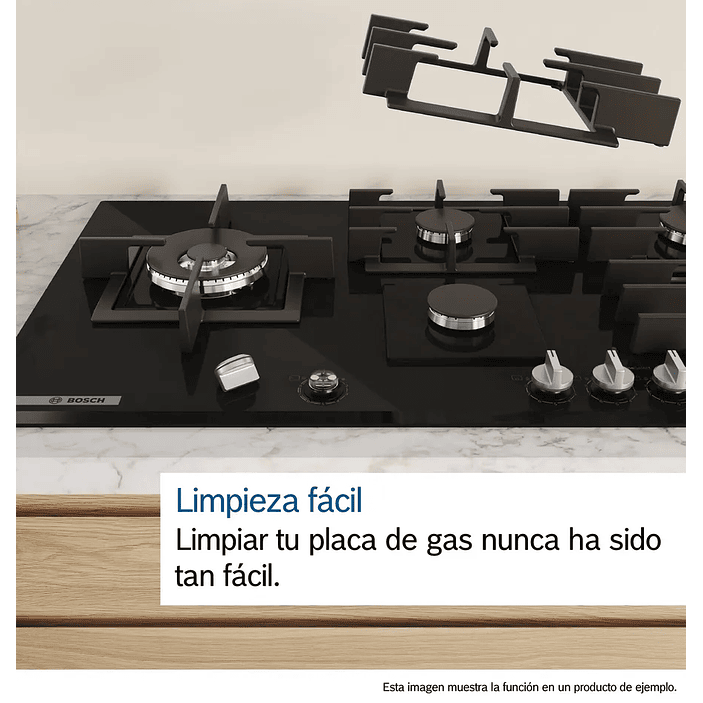 Serie 6 Placa de gas 60 cm Vidrio templado, Negro 5