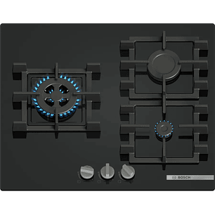 Serie 4 Placa de gas 60 cm Vidrio templado, Negro