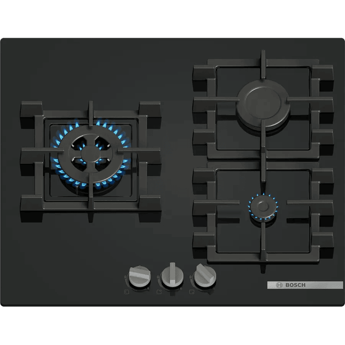 Serie 4 Placa de gas 60 cm Vidrio templado, Negro 1