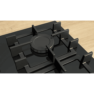 Serie 4 Placa de gas 60 cm Vidrio templado, Negro