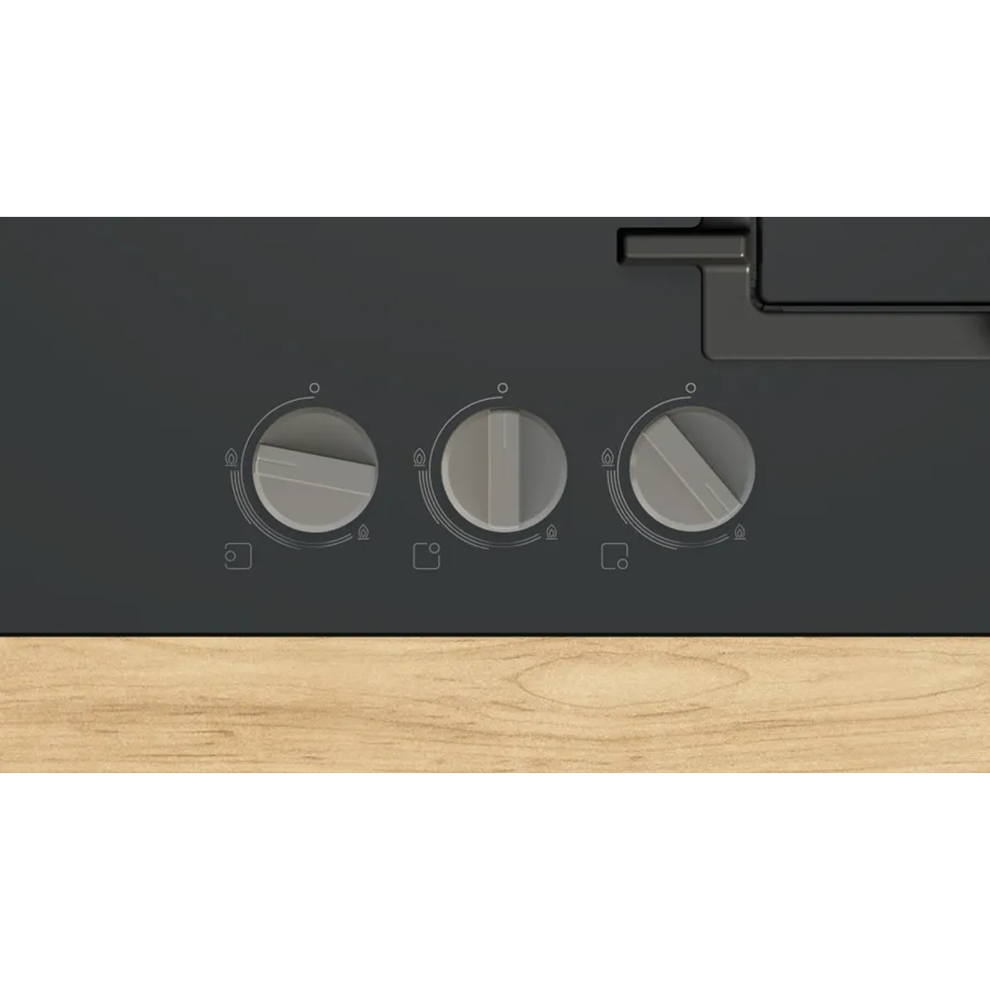 Serie 4 Placa de gas 60 cm Vidrio templado, Negro 3