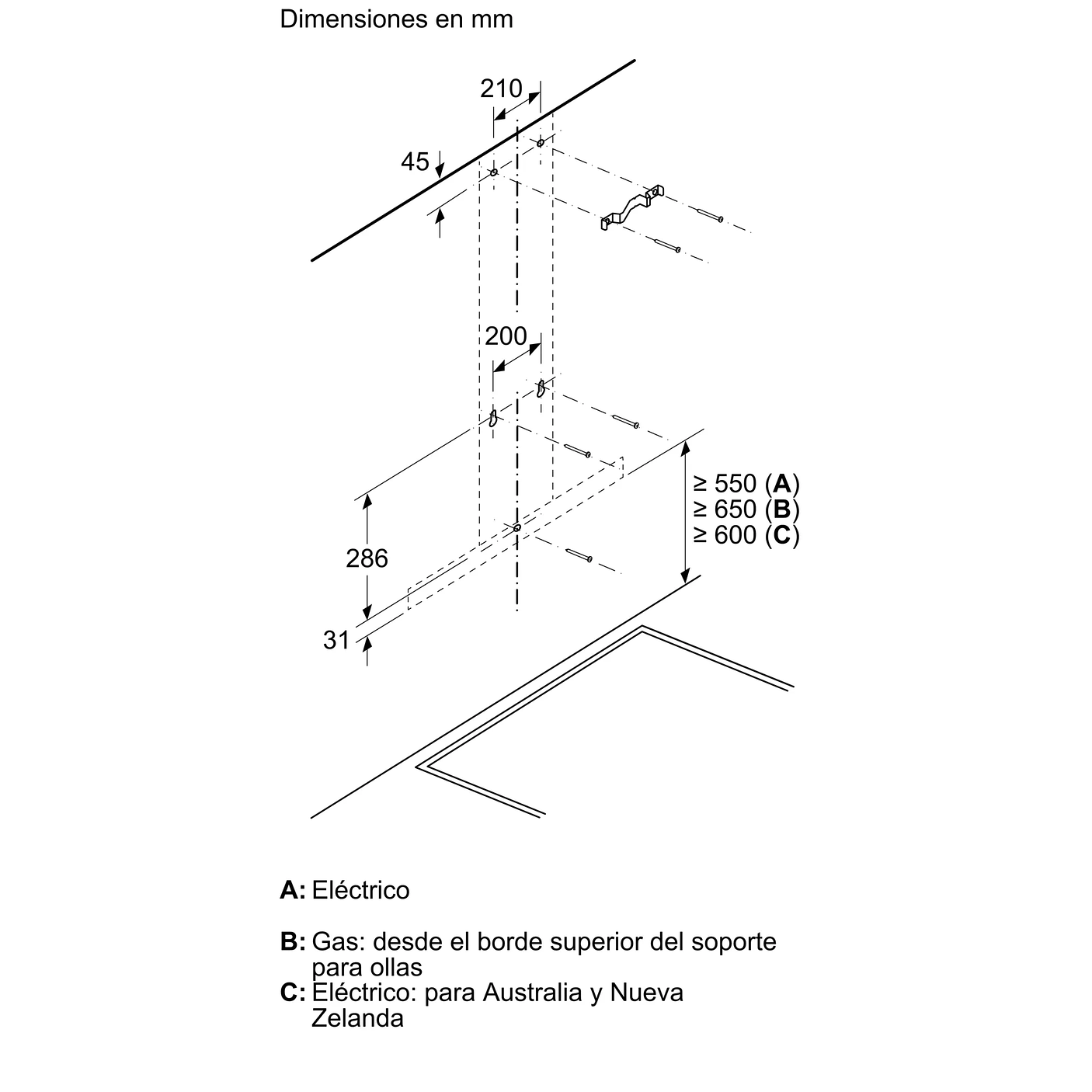 Serie 4 Campana decorativa de pared 90 cm Acero inoxidable 5