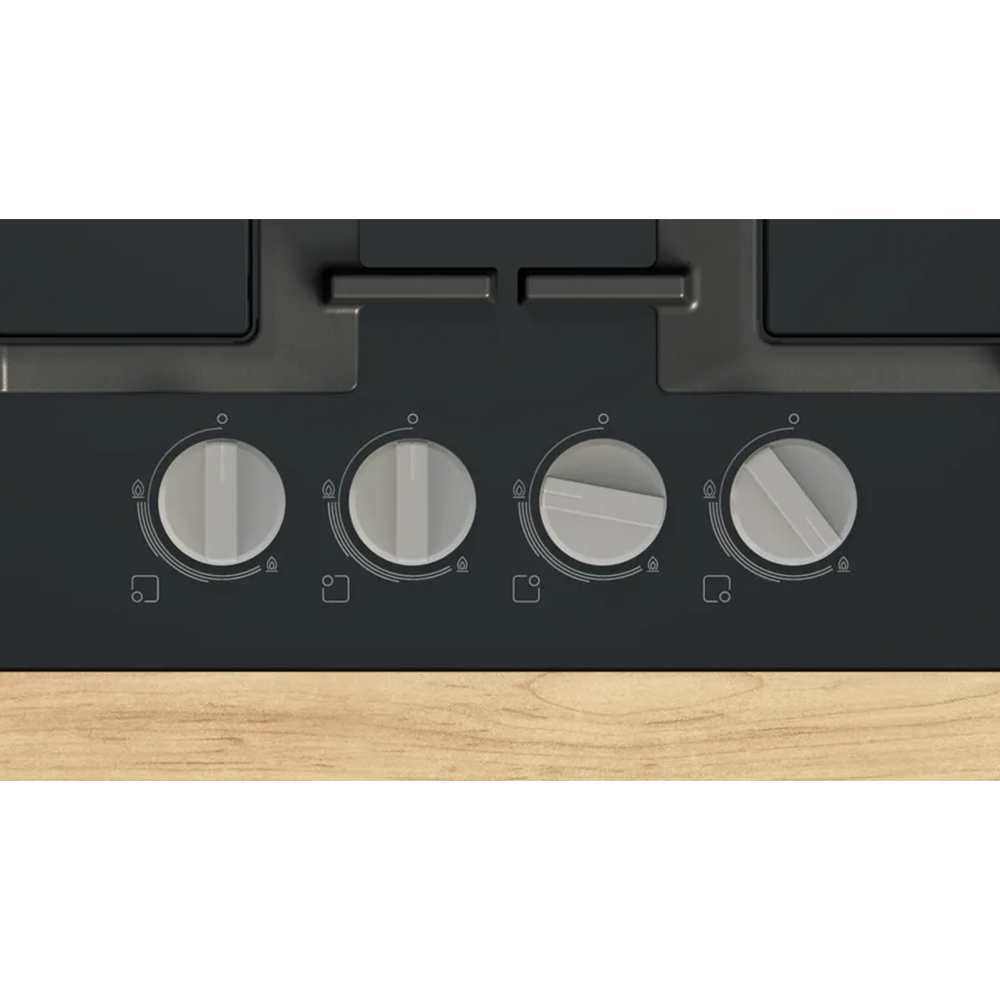 Serie 4 Placa de gas 60 cm Vidrio templado, Negro 2