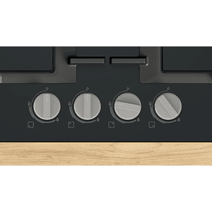 Serie 4 Placa de gas 60 cm Vidrio templado, Negro