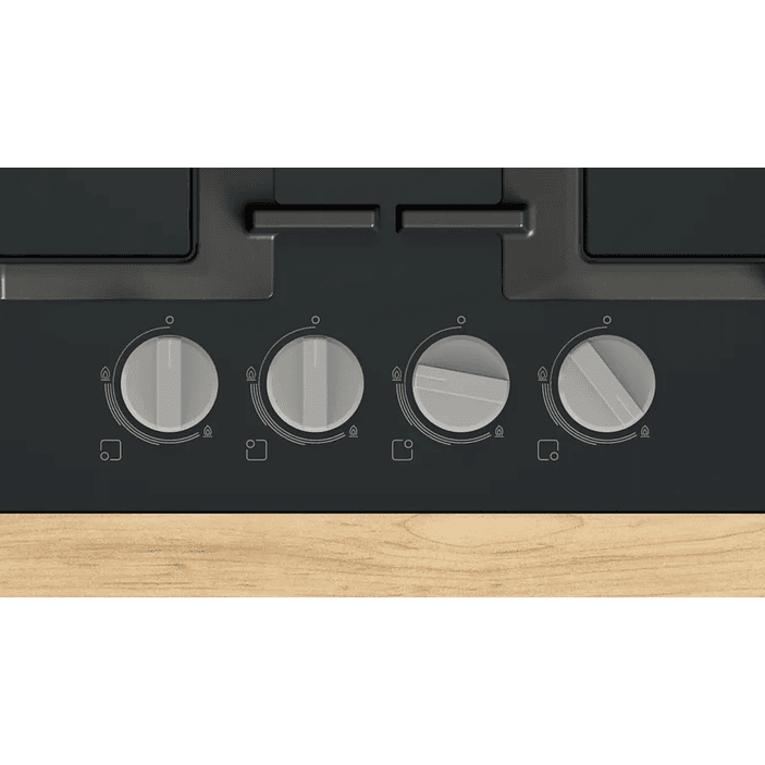 Serie 4 Placa de gas 60 cm Vidrio templado, Negro 2