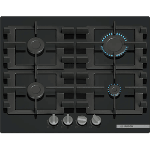 Serie 4 Placa de gas 60 cm Vidrio templado, Negro