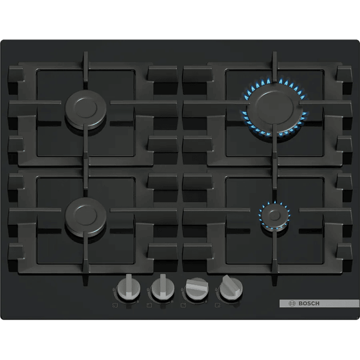 Serie 4 Placa de gas 60 cm Vidrio templado, Negro 1