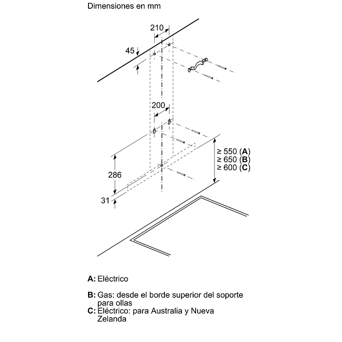 Serie 2 Campana decorativa de pared 90 cm Acero inoxidable 9