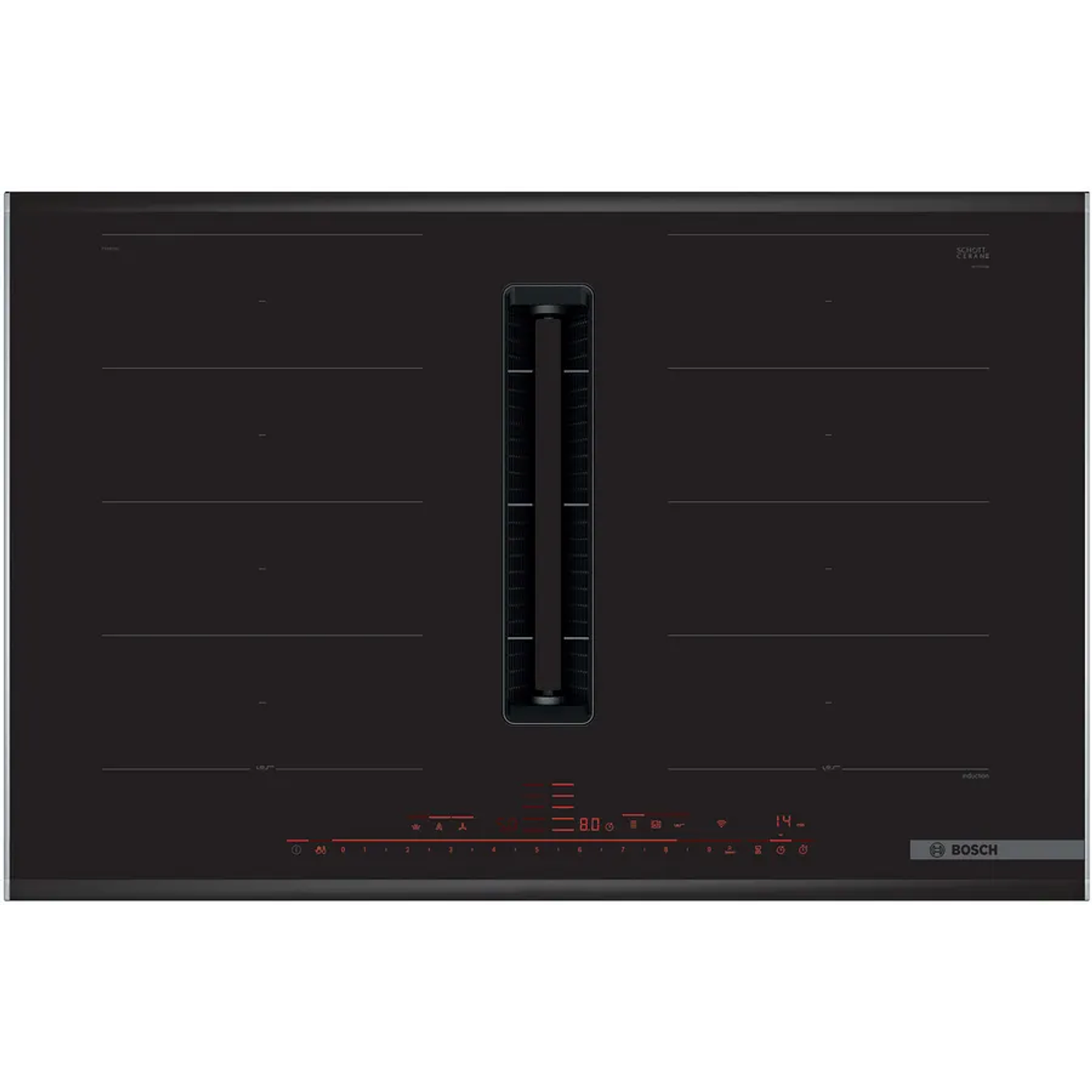 Serie 8 Placa de inducción con extractor integrado 80 cm con perfiles 1