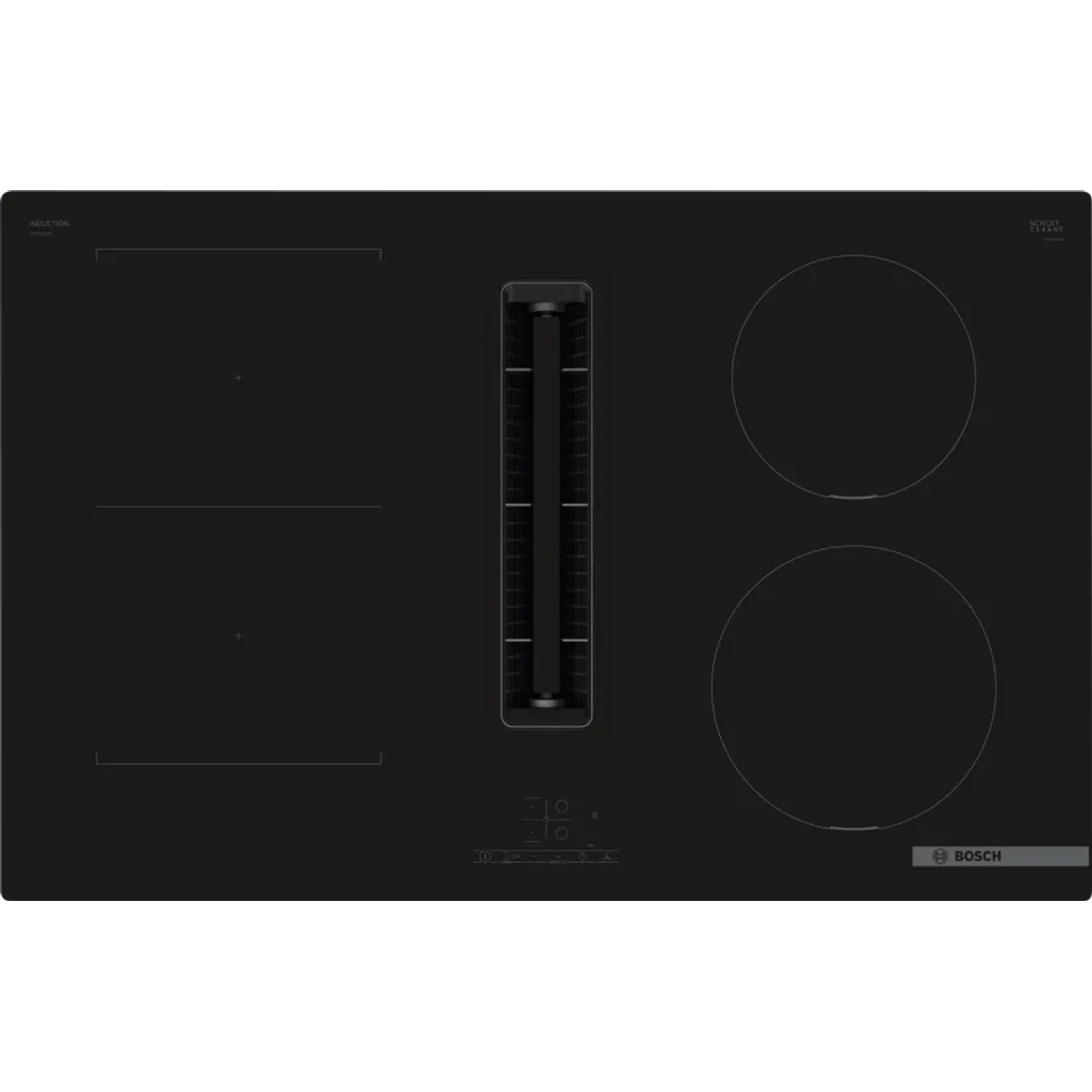 Serie 4 Placa de inducción con extractor integrado 80 cm sin perfiles 1