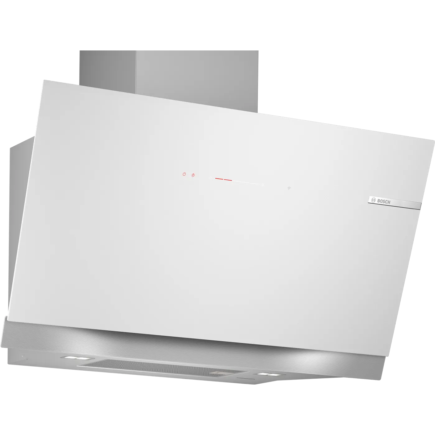 Serie 8 Campana decorativa de pared 90 cm Cristal blanco 1