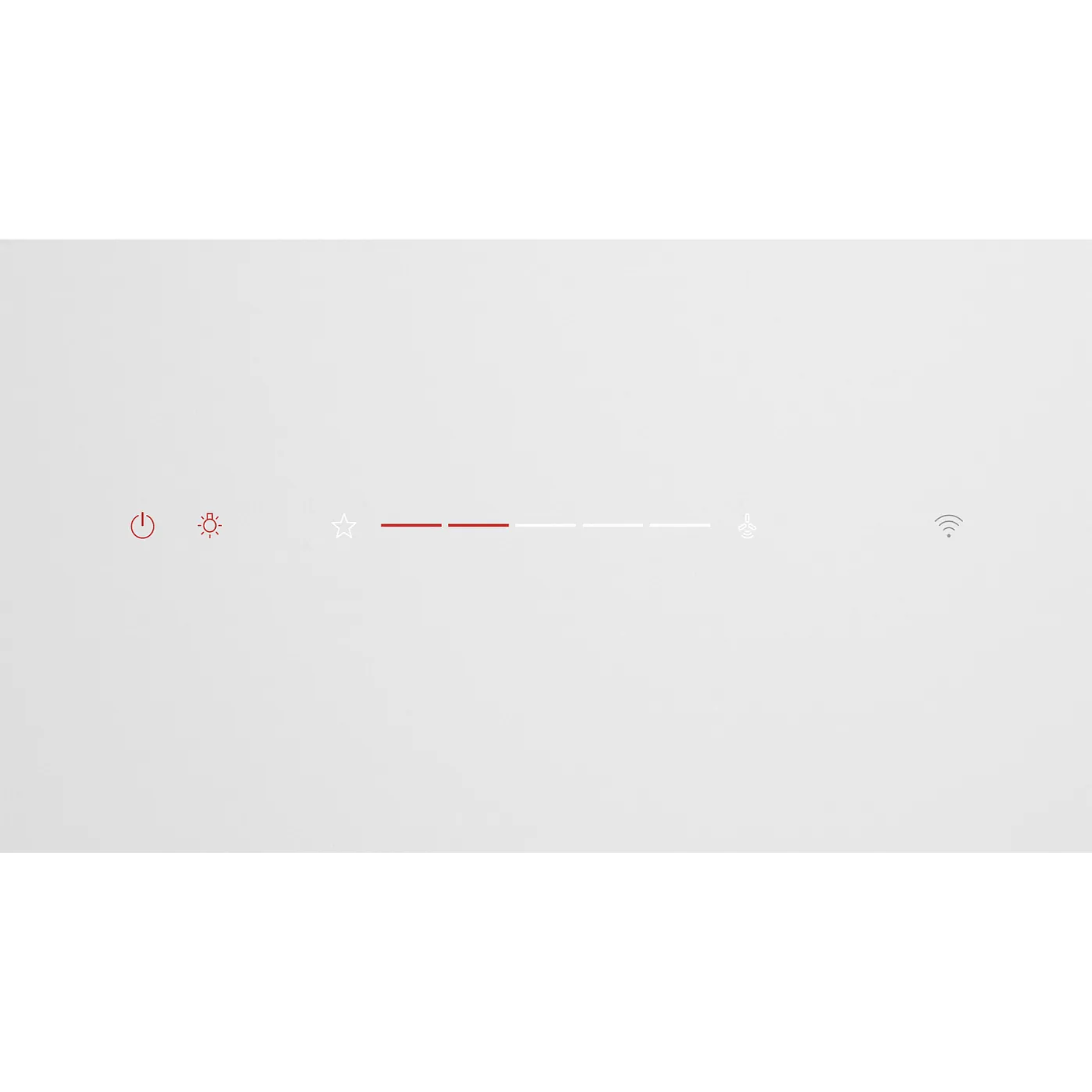 Serie 8 Campana decorativa de pared 90 cm Cristal blanco 2