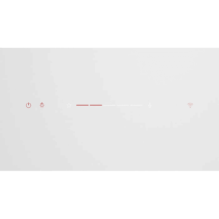 Serie 8 Campana decorativa de pared 90 cm Cristal blanco 2