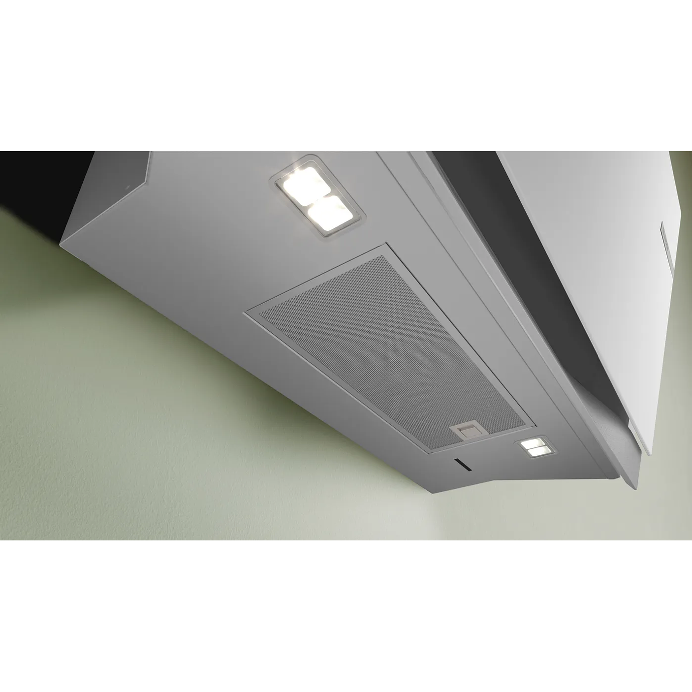 Serie 8 Campana decorativa de pared 90 cm Cristal blanco 6