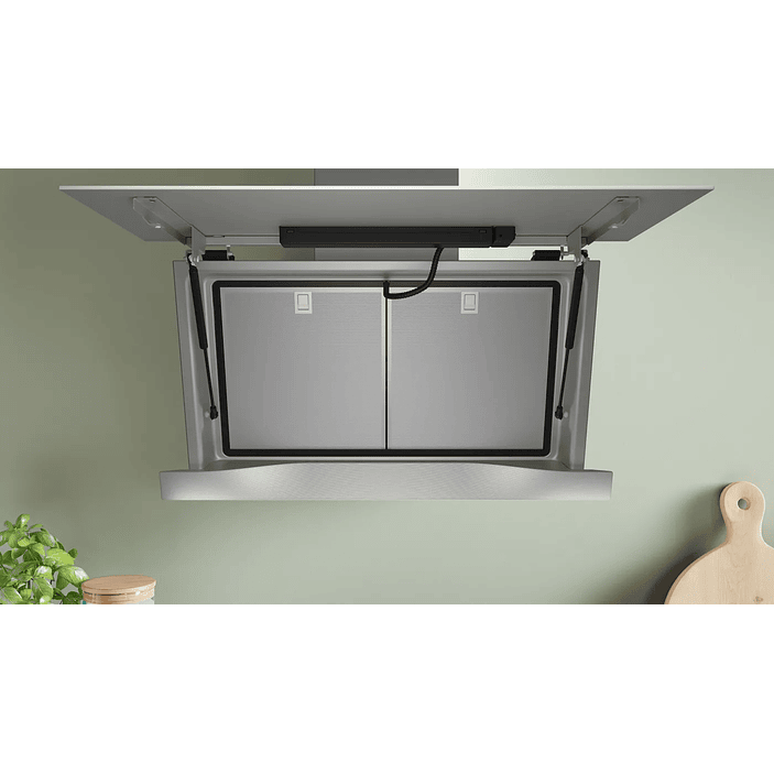 Serie 8 Campana decorativa de pared 90 cm Cristal blanco 8