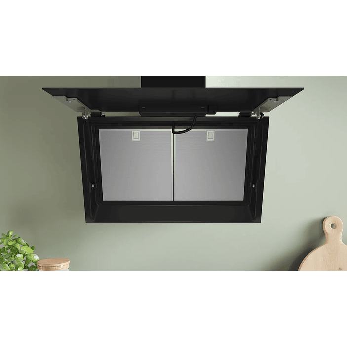 Serie 6 Campana decorativa de pared 80 cm Cristal negro 5