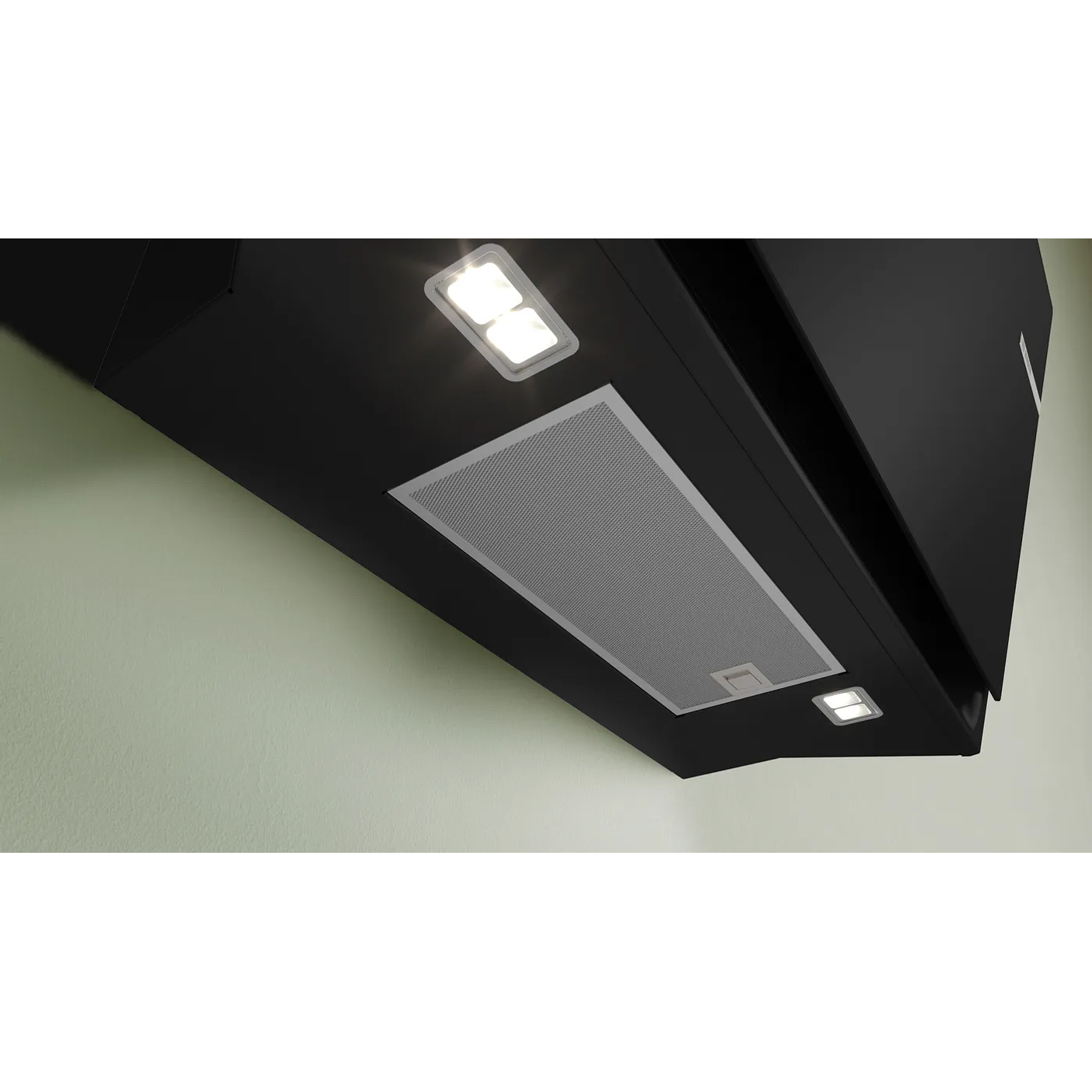 Serie 6 Campana decorativa de pared 80 cm Cristal negro 6