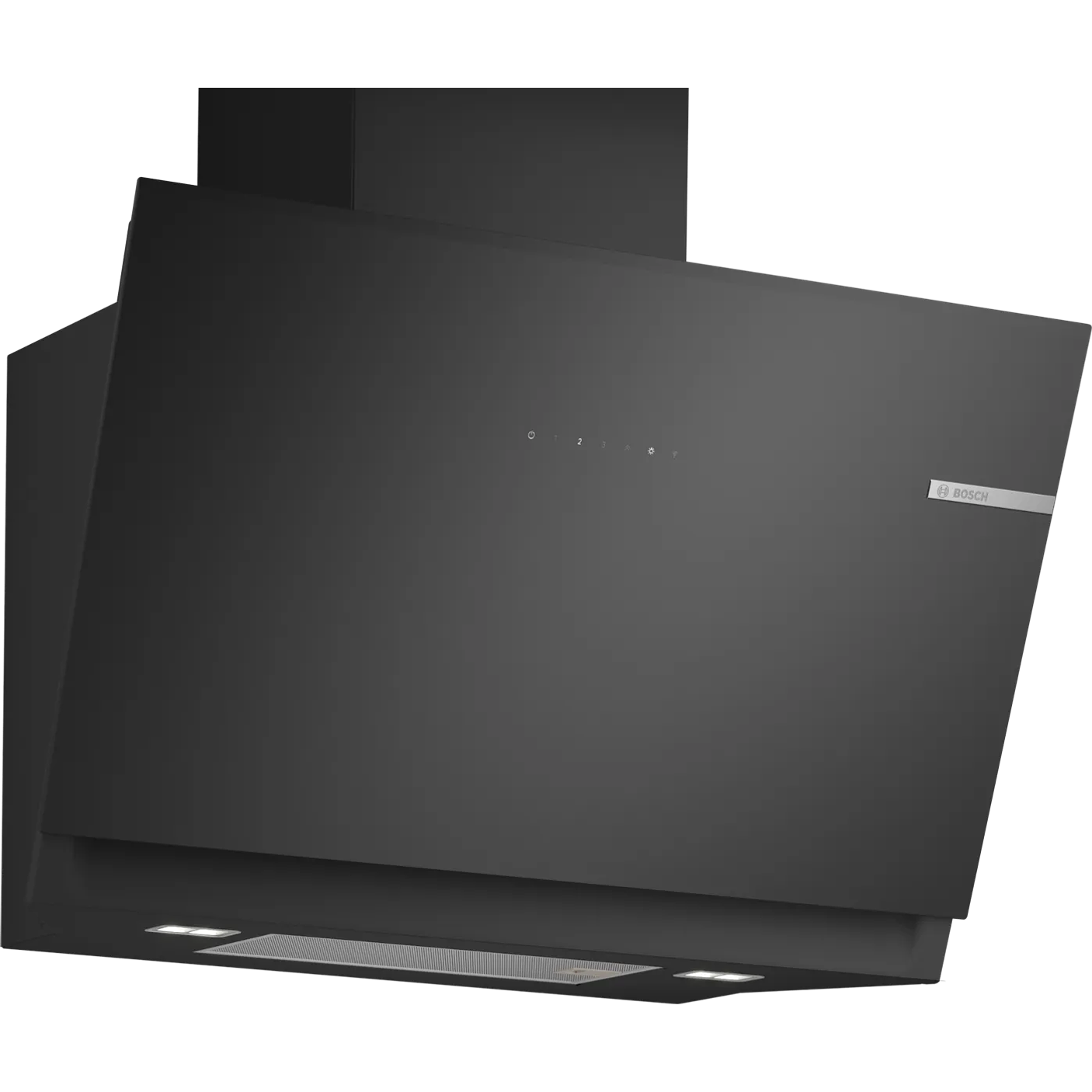 Serie 6 Campana decorativa de pared 80 cm Cristal negro 1